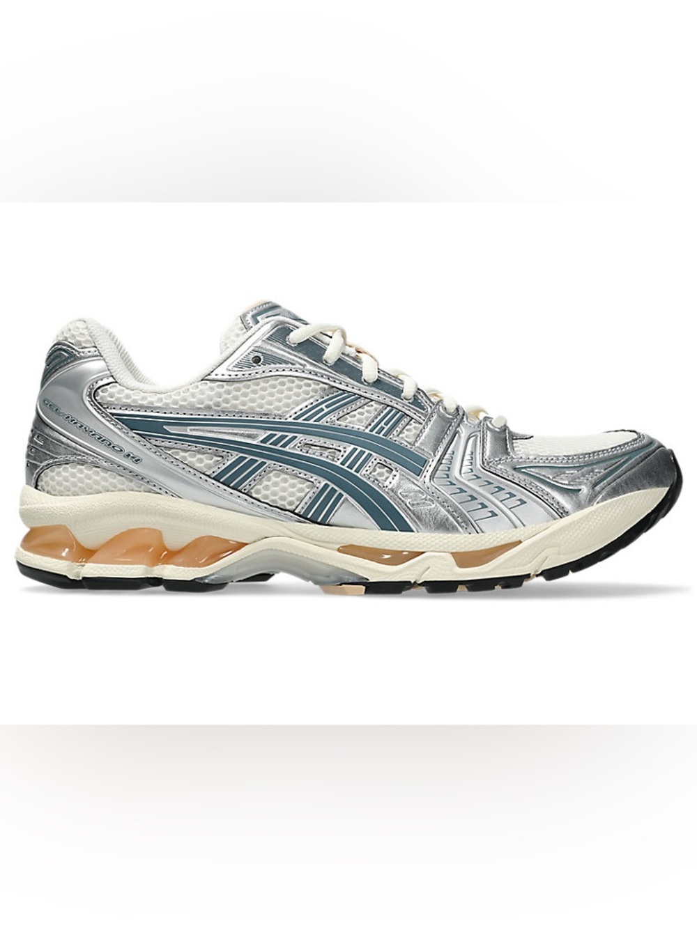 NWT Asics Women's Silver, Cream Pink Running Sneakers GEL-KAYANO 14 Women 10 - Picture 9 of 12